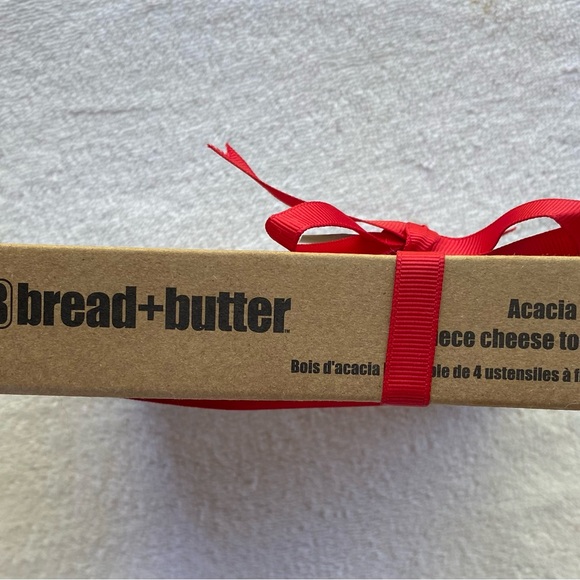 Bread & Butter 4 Piece Cheese tool set Acacia Wood New - Picture 3 of 4